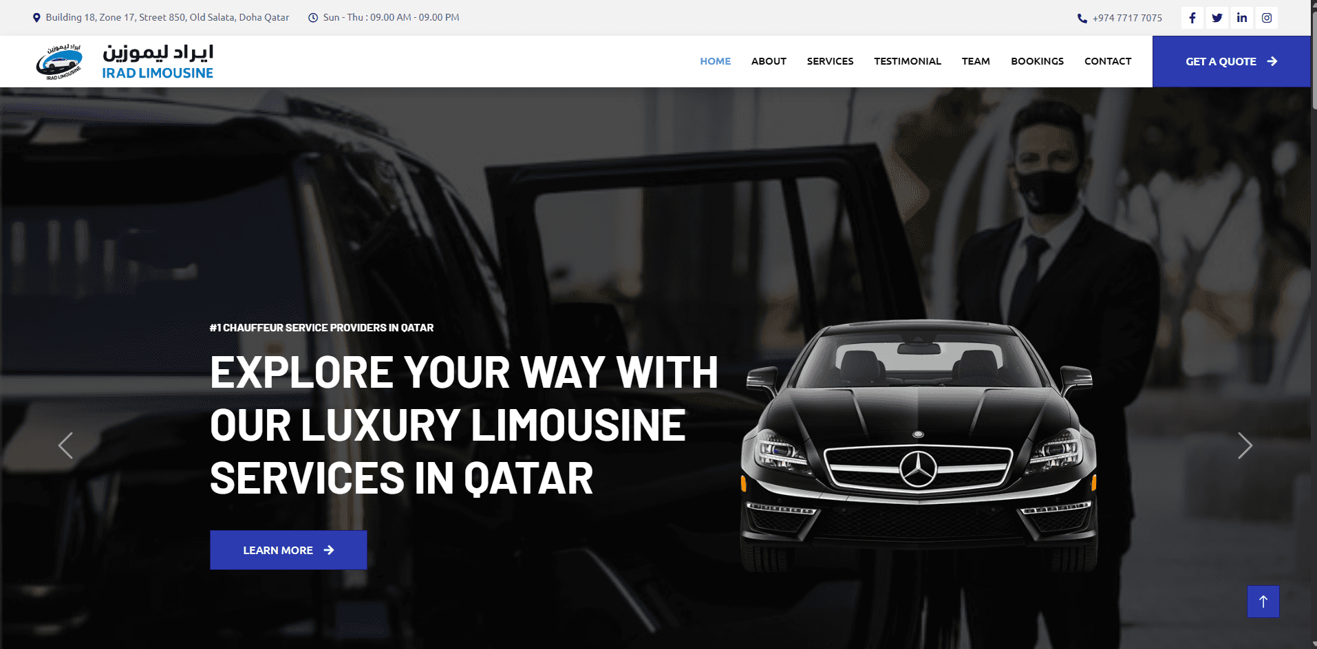 Irad Limousine Website